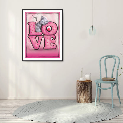 Love Bear - Full Round Drill Diamond Painting 30*40CM