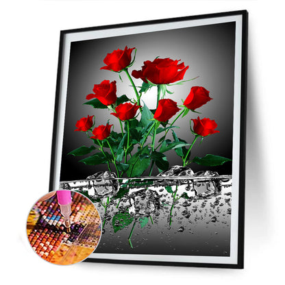 Red Rose - Full Round Drill Diamond Painting 30*40CM