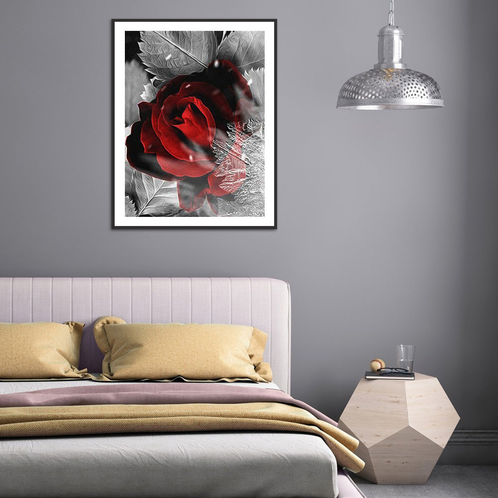 Red Rose - Full Round Drill Diamond Painting 30*40CM