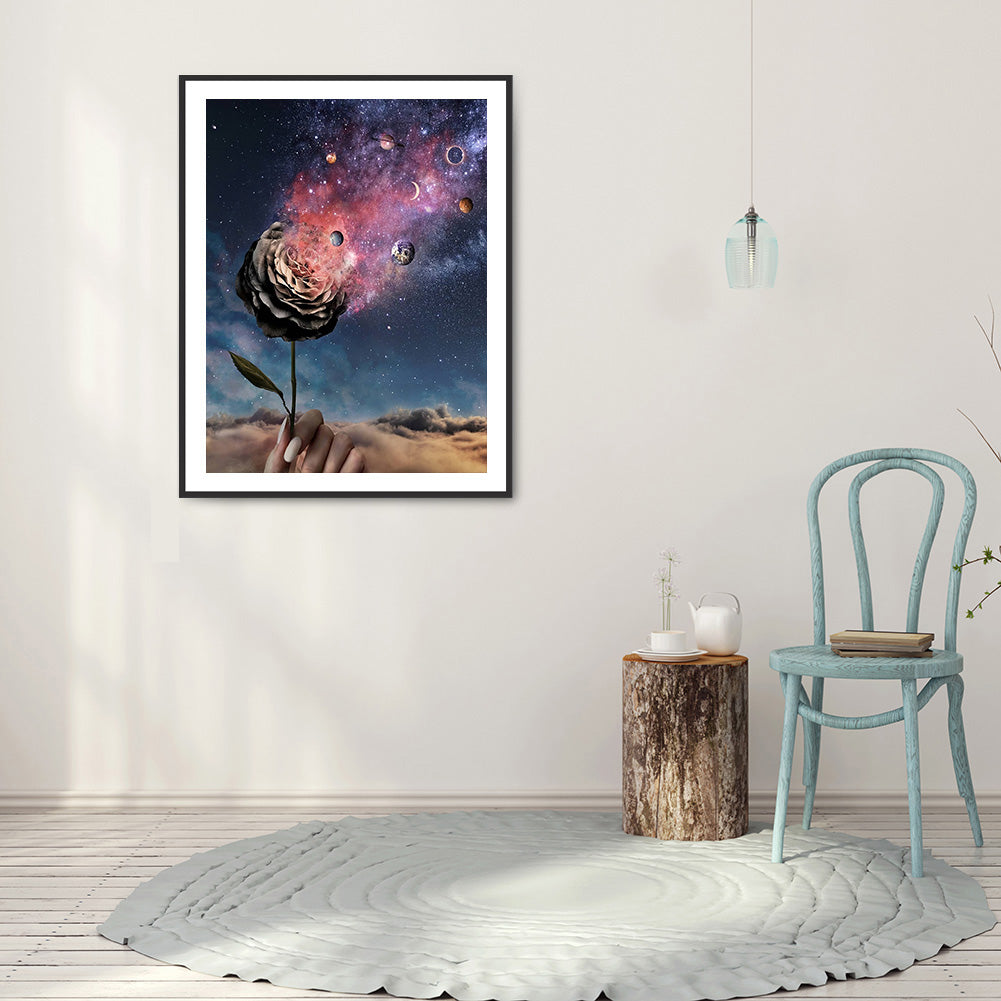 Starry Moon - Full Round Drill Diamond Painting 30*40CM