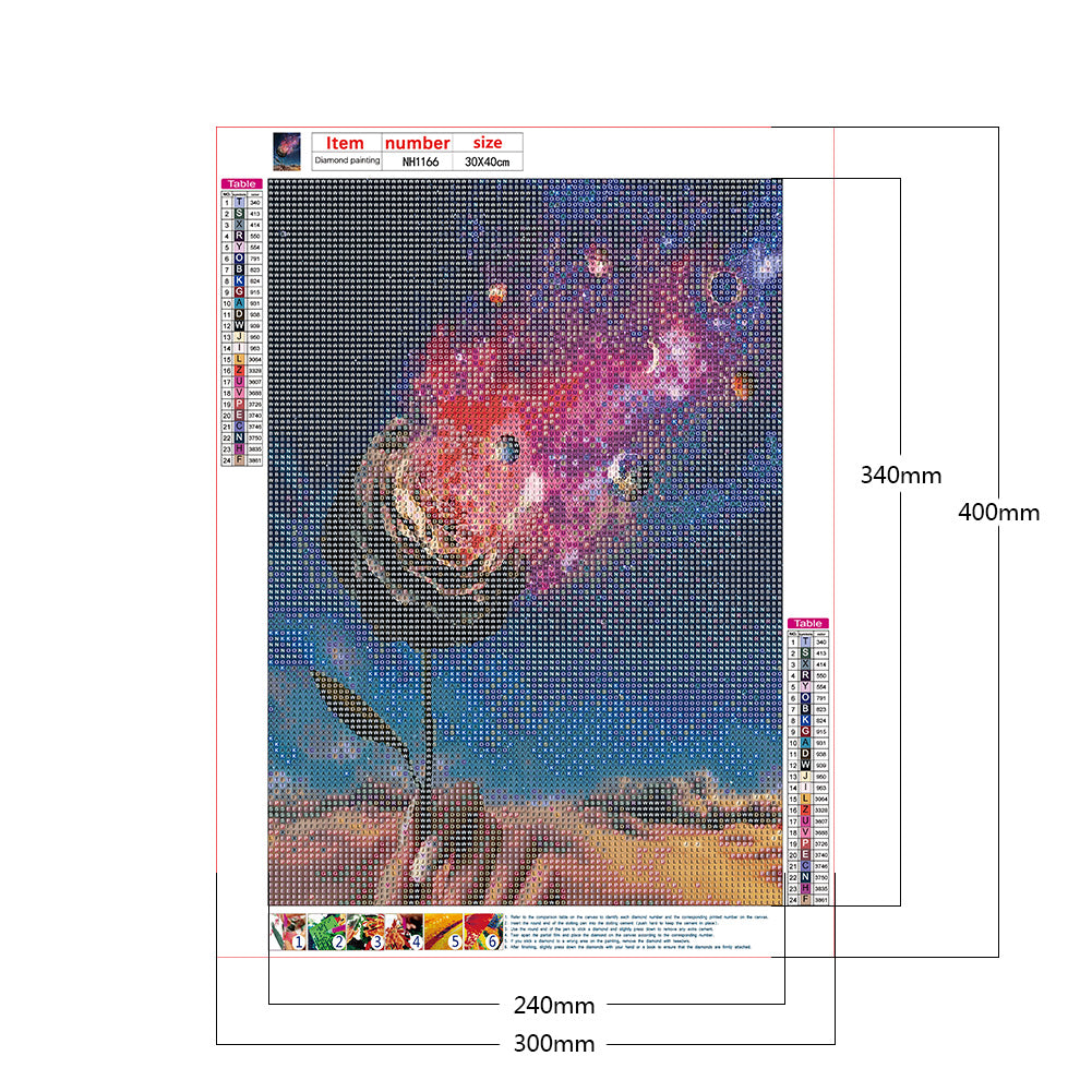Starry Moon - Full Round Drill Diamond Painting 30*40CM