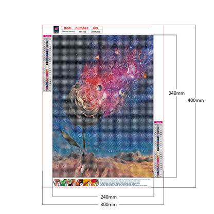 Starry Moon - Full Round Drill Diamond Painting 30*40CM