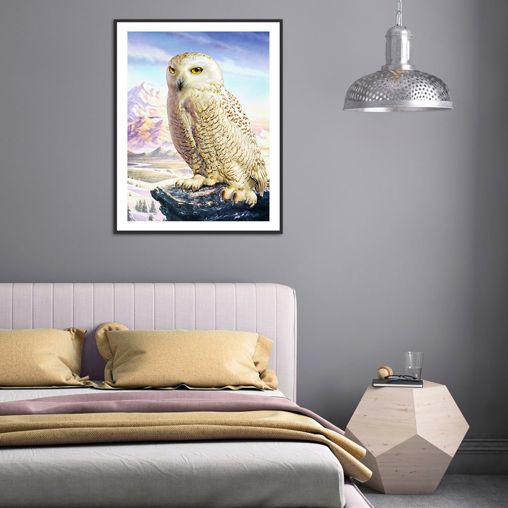 Owl - Full Round Drill Diamond Painting 30*40CM