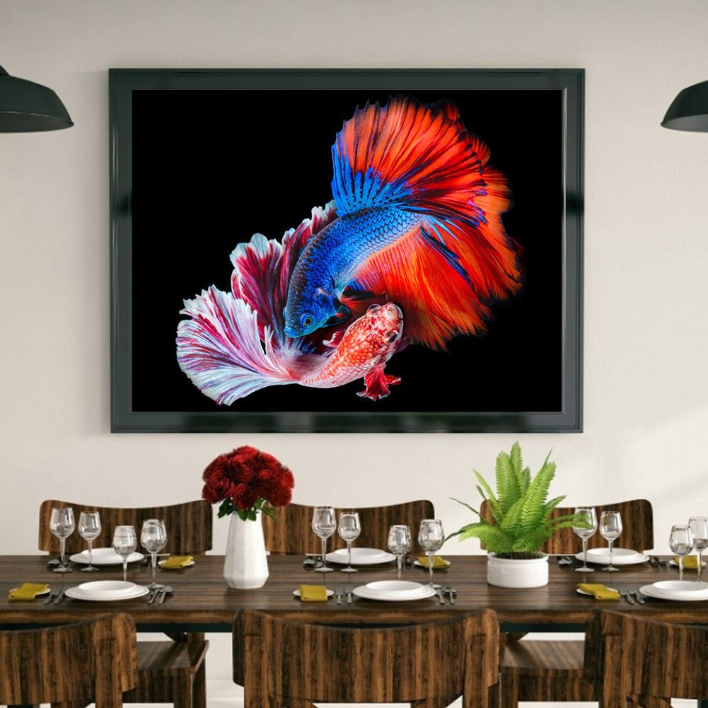 Betta Fish - Full Round Drill Diamond Painting 40*30CM