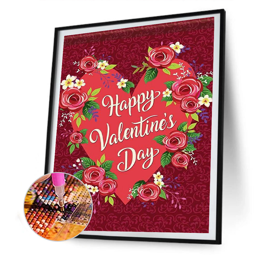 Valentine Day - Full Round Drill Diamond Painting 30*40CM