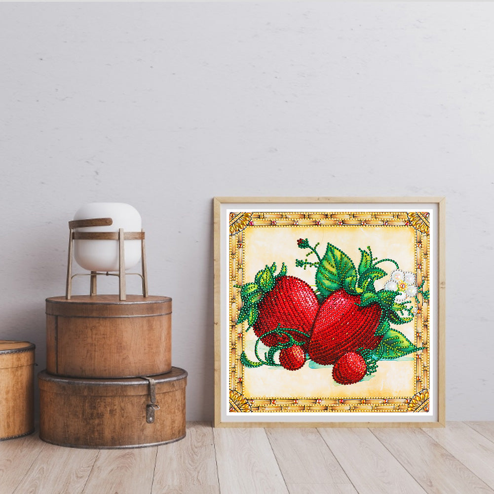 Strawberry - Special Shaped Drill Diamond Painting 30*30CM