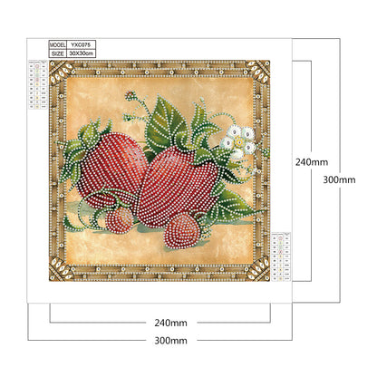 Strawberry - Special Shaped Drill Diamond Painting 30*30CM