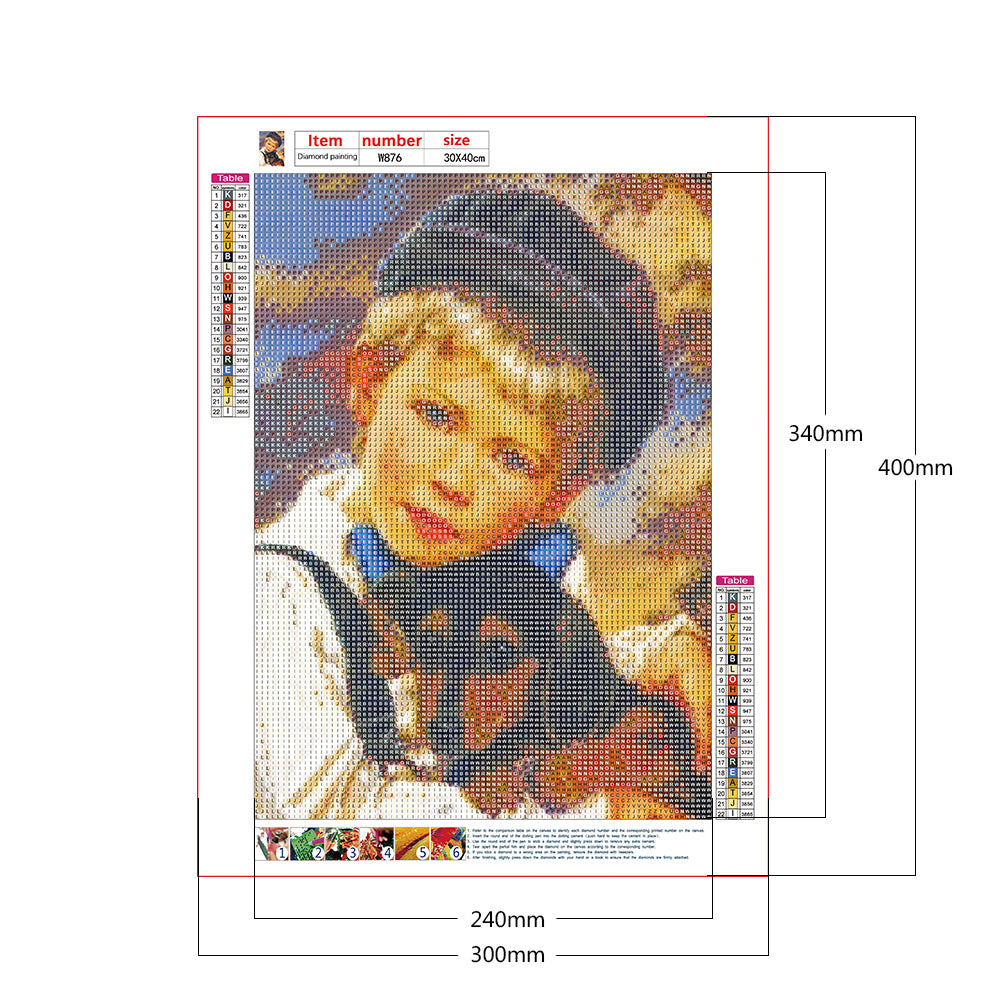 Boy Dog - Full Round Drill Diamond Painting 30*40CM