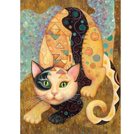 Cat - Full Round Drill Diamond Painting 30*40CM