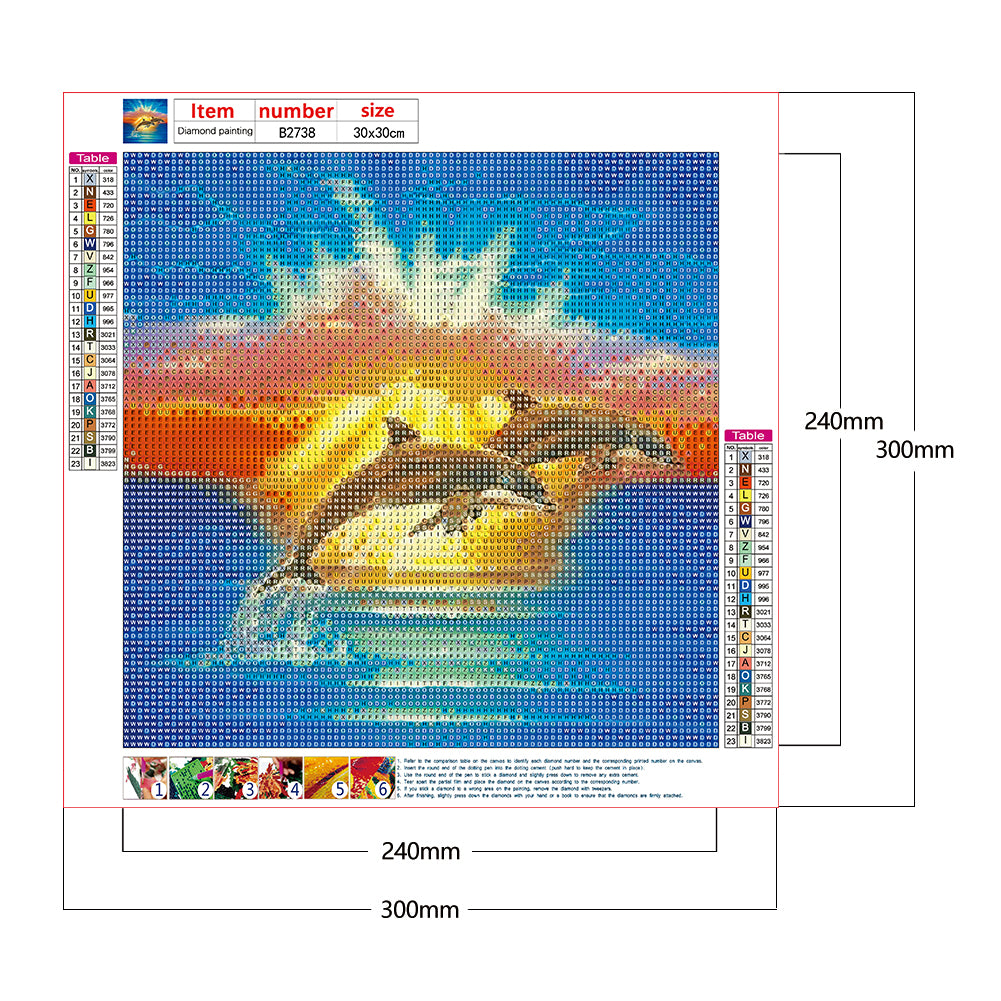 Jumping Dolphin - Full Round Drill Diamond Painting 30*30CM
