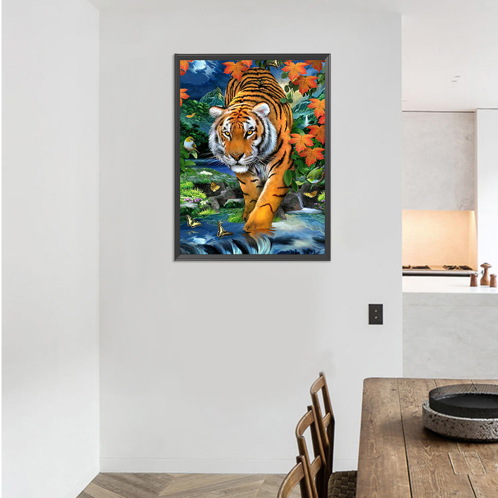 Forest Tiger - Full Round Drill Diamond Painting 45*60CM