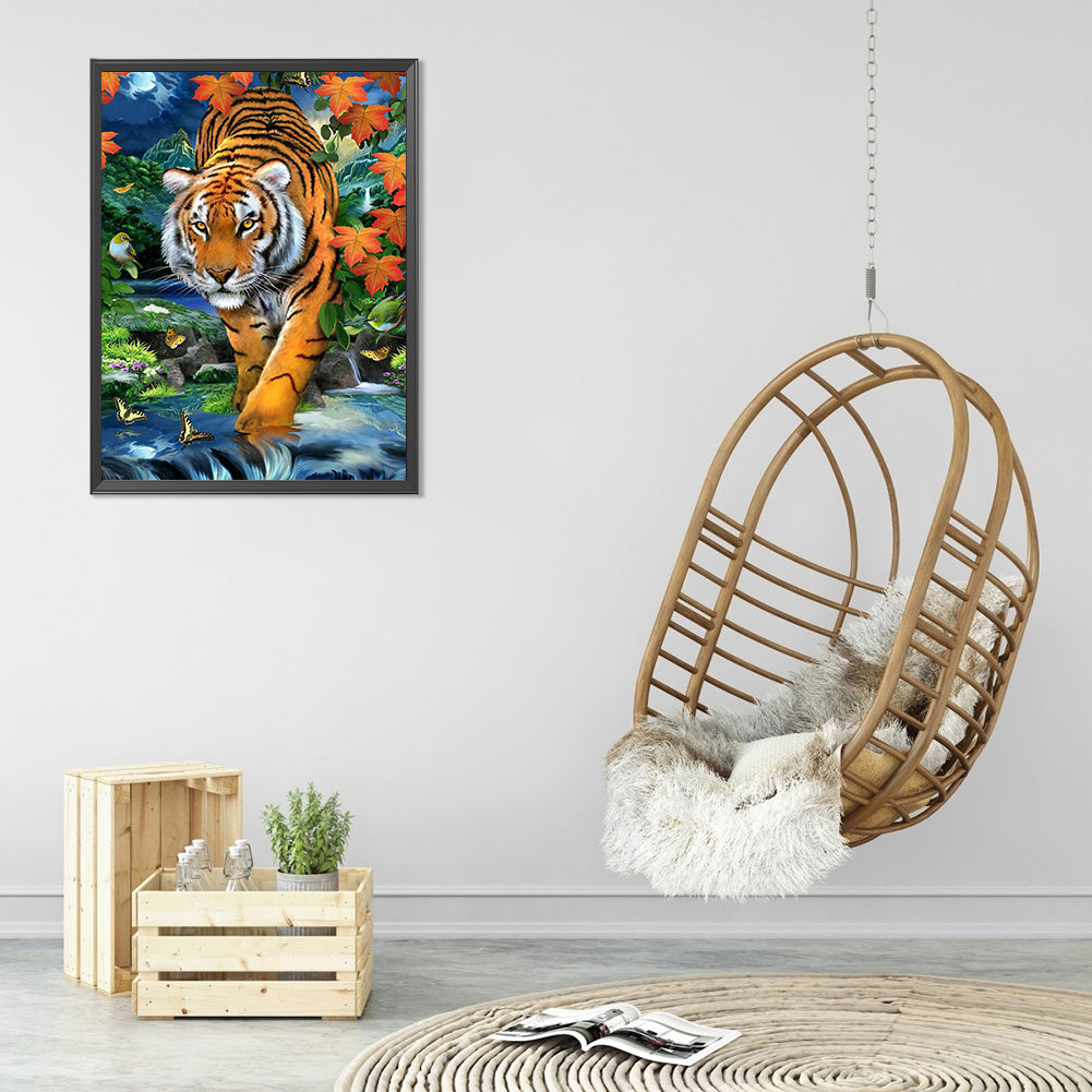 Forest Tiger - Full Round Drill Diamond Painting 45*60CM