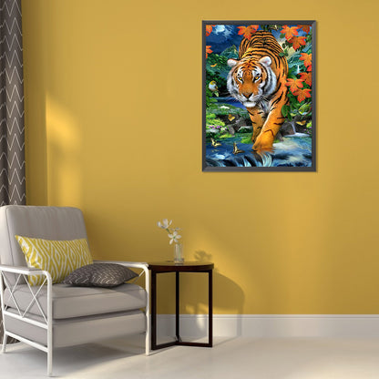 Forest Tiger - Full Round Drill Diamond Painting 45*60CM