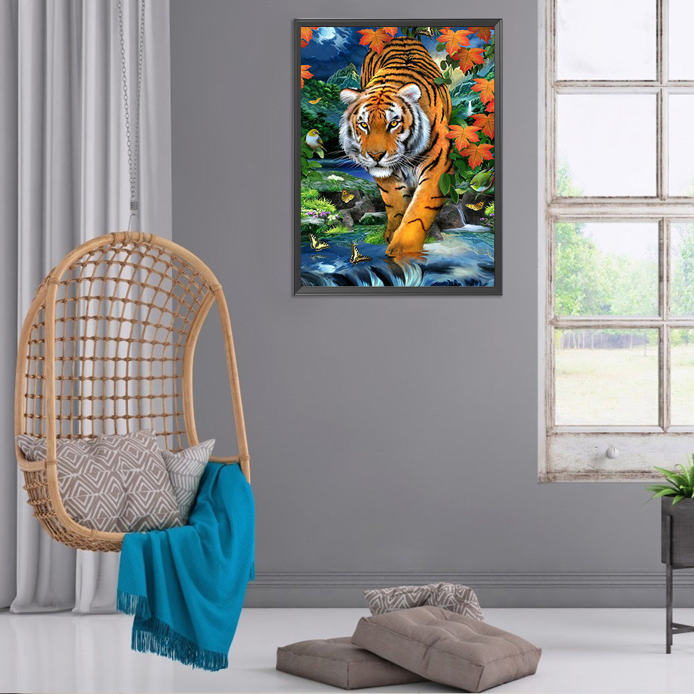 Forest Tiger - Full Round Drill Diamond Painting 45*60CM