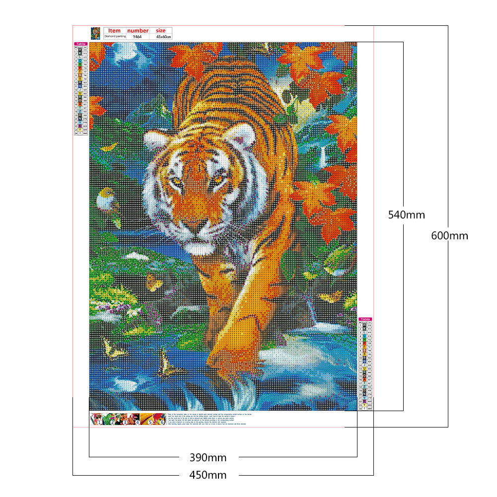 Forest Tiger - Full Round Drill Diamond Painting 45*60CM