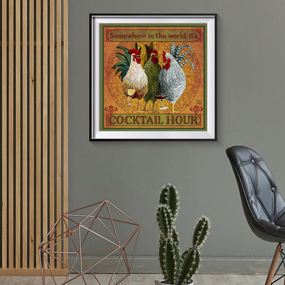 Rooster - Full Round Drill Diamond Painting 40*40CM