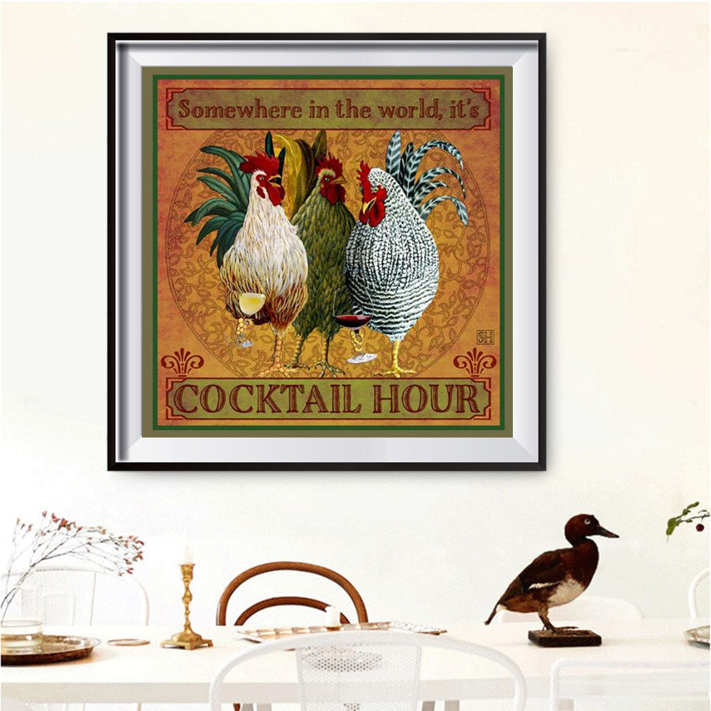 Rooster - Full Round Drill Diamond Painting 40*40CM