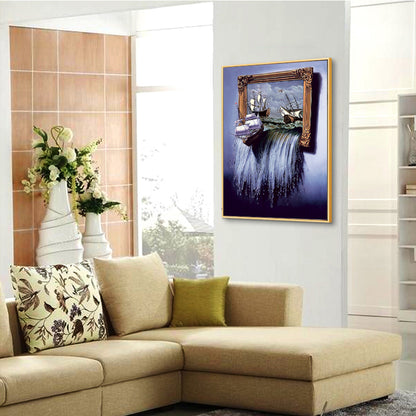 Sailing Waterfall - Full Round Drill Diamond Painting 30*40CM