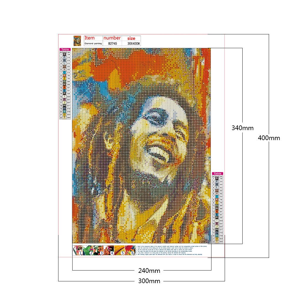 Grin Man - Full Round Drill Diamond Painting 30*40CM