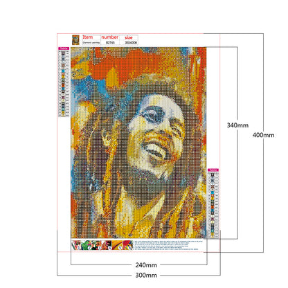 Grin Man - Full Round Drill Diamond Painting 30*40CM