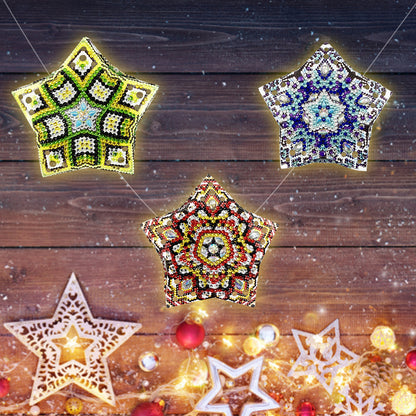 3x DIY Diamond Painting Star LED Hanging Fairy Lights Christmas Party Decor