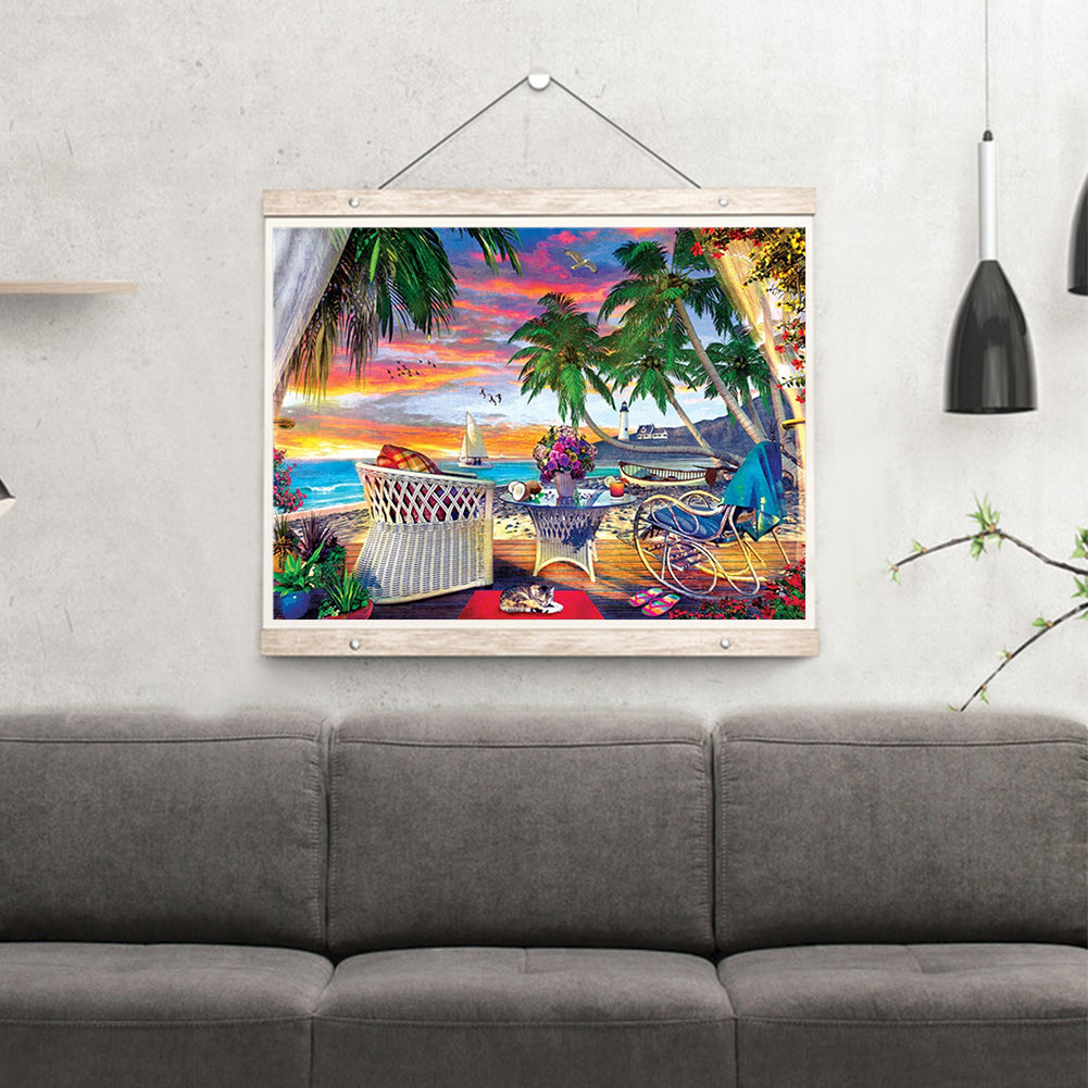 Seaside Scenery - Full Round Drill Diamond Painting 40*30CM