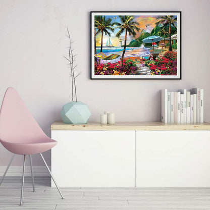 Seaside Scenery - Full Round Drill Diamond Painting 40*30CM