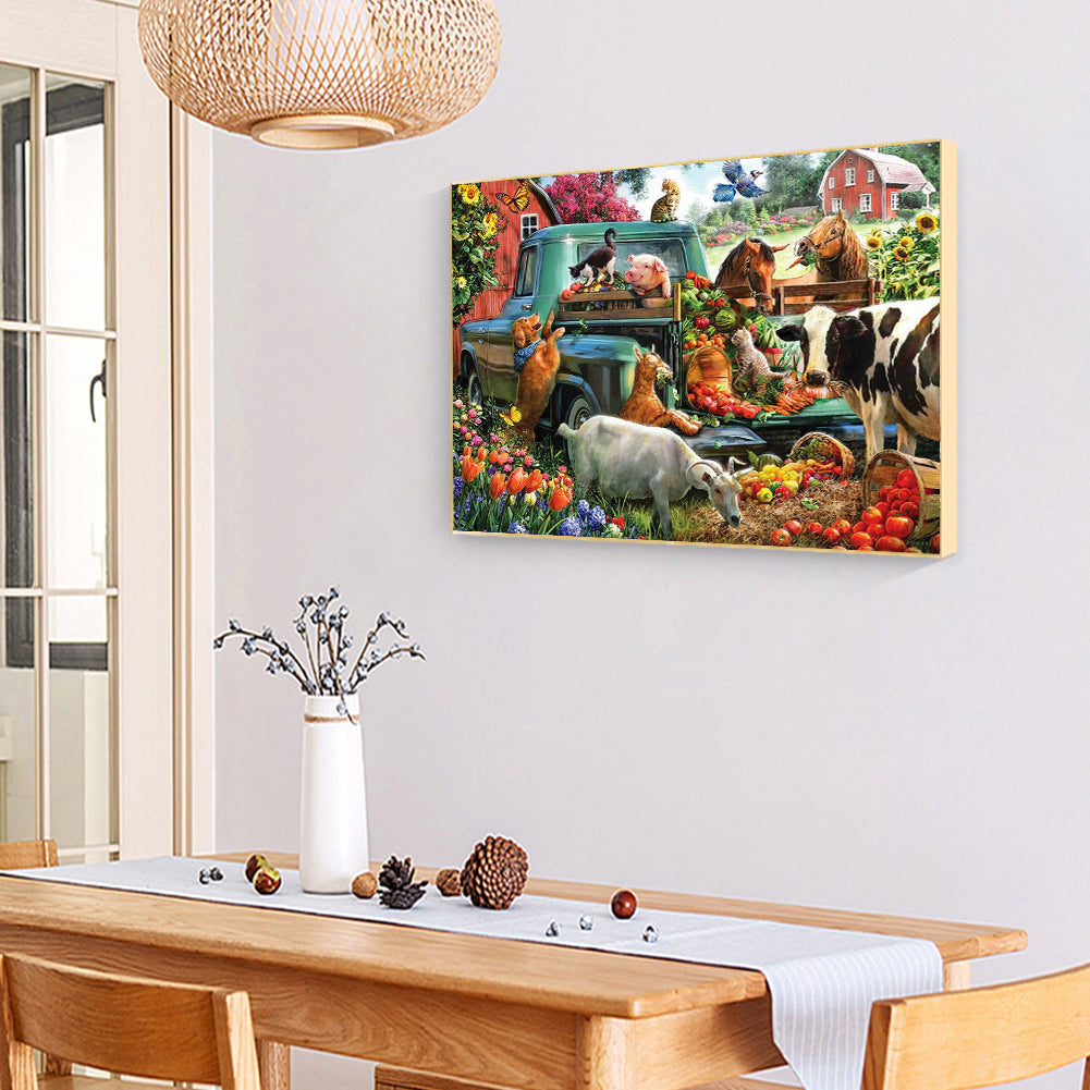Farm - Full Round Drill Diamond Painting 55*40CM
