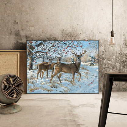 Deer - Full Round Drill Diamond Painting 40*30CM