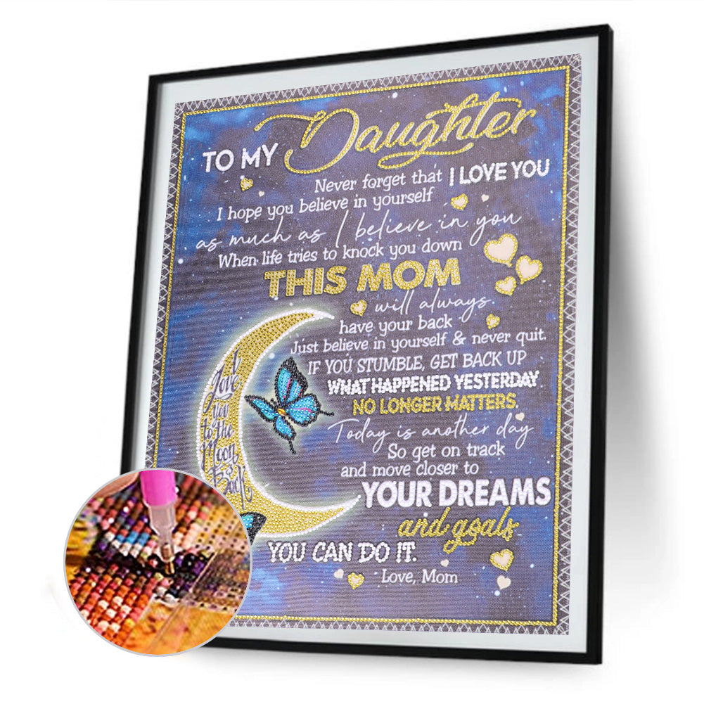 English Letter - Special Shaped Drill Diamond Painting 40*50CM