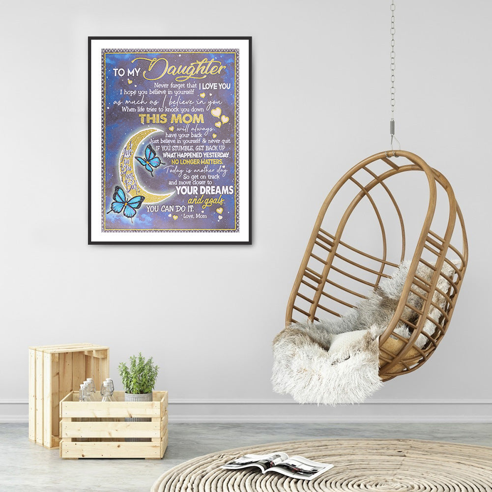 English Letter - Special Shaped Drill Diamond Painting 40*50CM