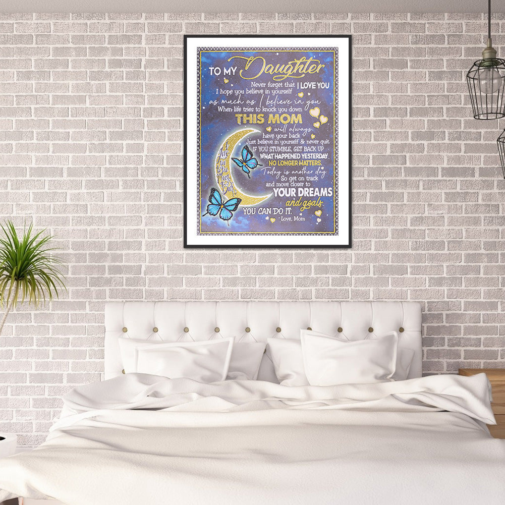 English Letter - Special Shaped Drill Diamond Painting 40*50CM