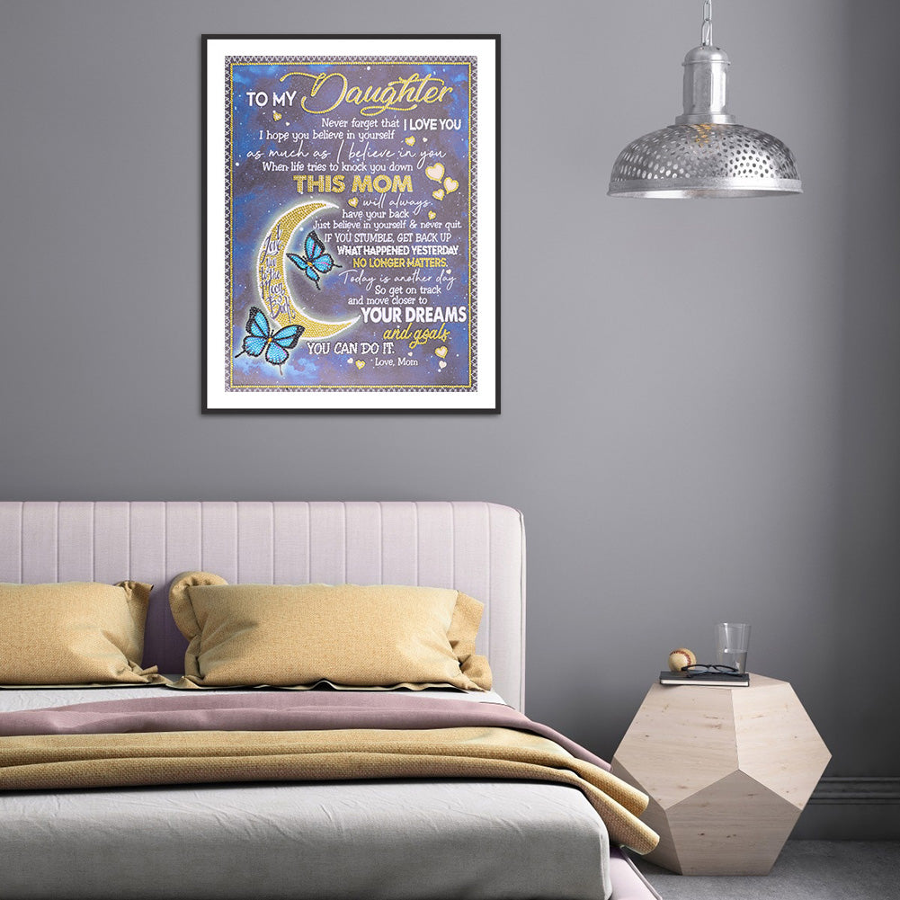 English Letter - Special Shaped Drill Diamond Painting 40*50CM