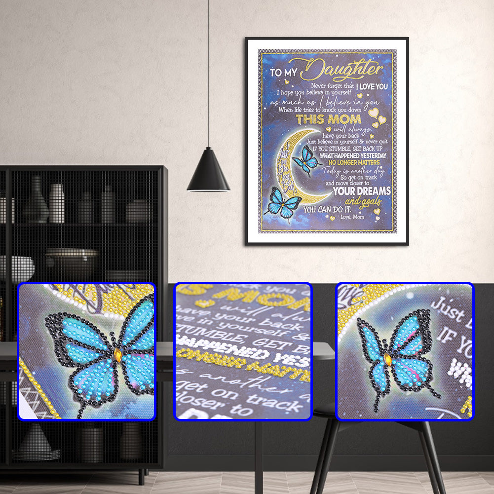 English Letter - Special Shaped Drill Diamond Painting 40*50CM