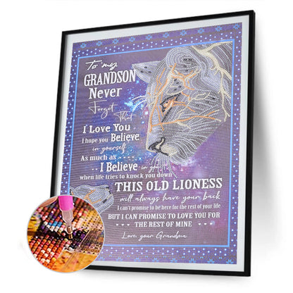 English Letter - Special Shaped Drill Diamond Painting 40*50CM