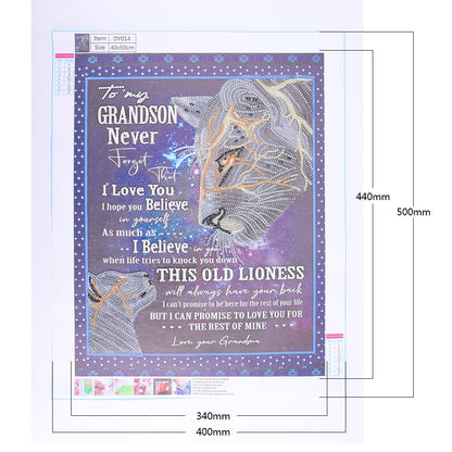 English Letter - Special Shaped Drill Diamond Painting 40*50CM