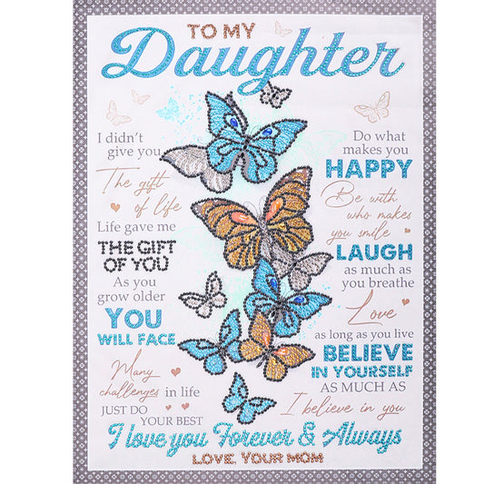 English Letter - Special Shaped Drill Diamond Painting 40*50CM