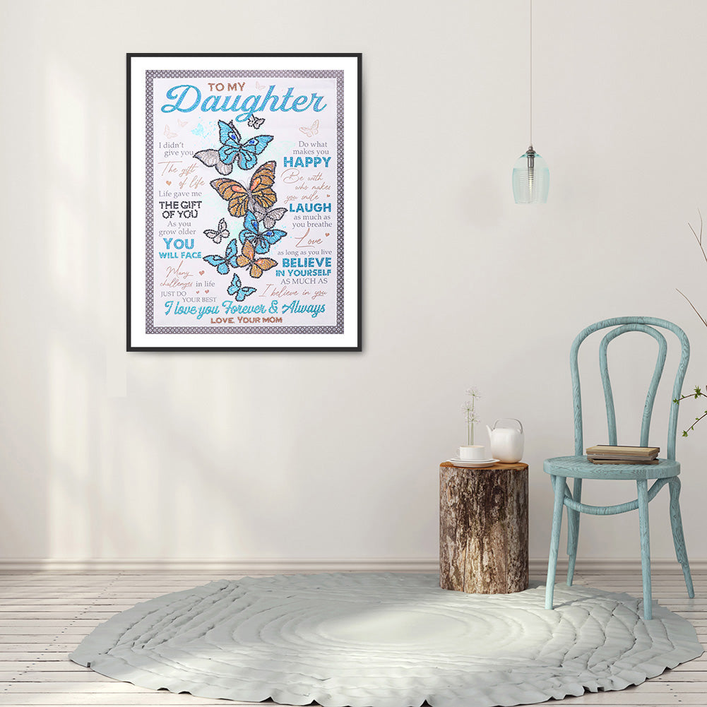 English Letter - Special Shaped Drill Diamond Painting 40*50CM