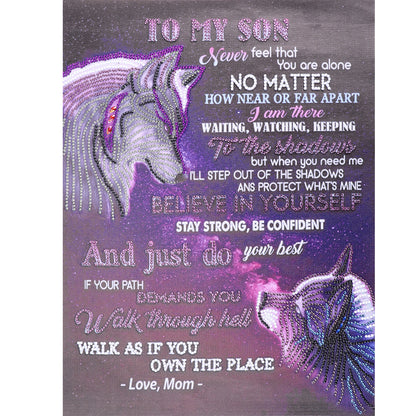 English Letter - Special Shaped Drill Diamond Painting 40*50CM