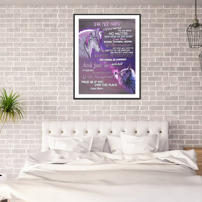 English Letter - Special Shaped Drill Diamond Painting 40*50CM