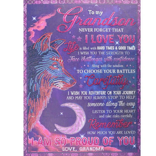 English Letter - Special Shaped Drill Diamond Painting 40*50CM