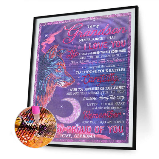 English Letter - Special Shaped Drill Diamond Painting 40*50CM