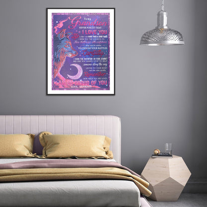 English Letter - Special Shaped Drill Diamond Painting 40*50CM