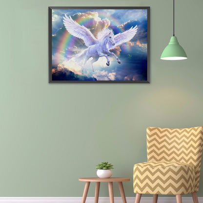 Rainbow Horse - Full Round Drill Diamond Painting 40*30CM