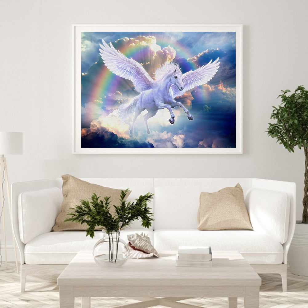 Rainbow Horse - Full Round Drill Diamond Painting 40*30CM