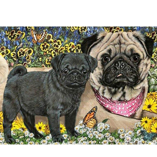 Dog - Full Round Drill Diamond Painting 40*30CM