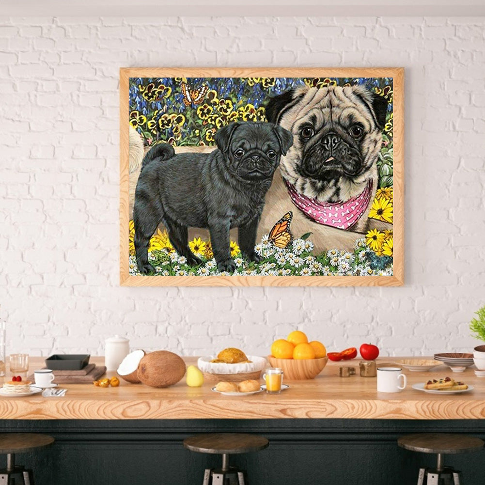 Dog - Full Round Drill Diamond Painting 40*30CM