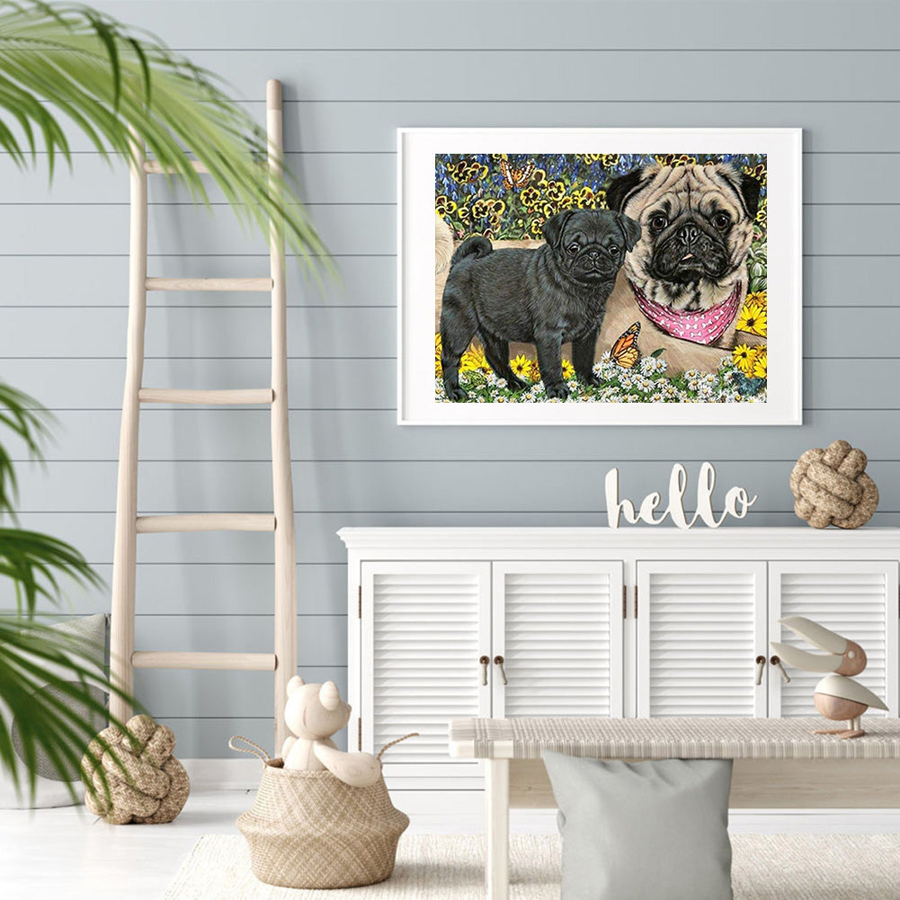 Dog - Full Round Drill Diamond Painting 40*30CM