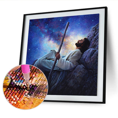 Sky Jesus - Full Round Drill Diamond Painting 30*30CM