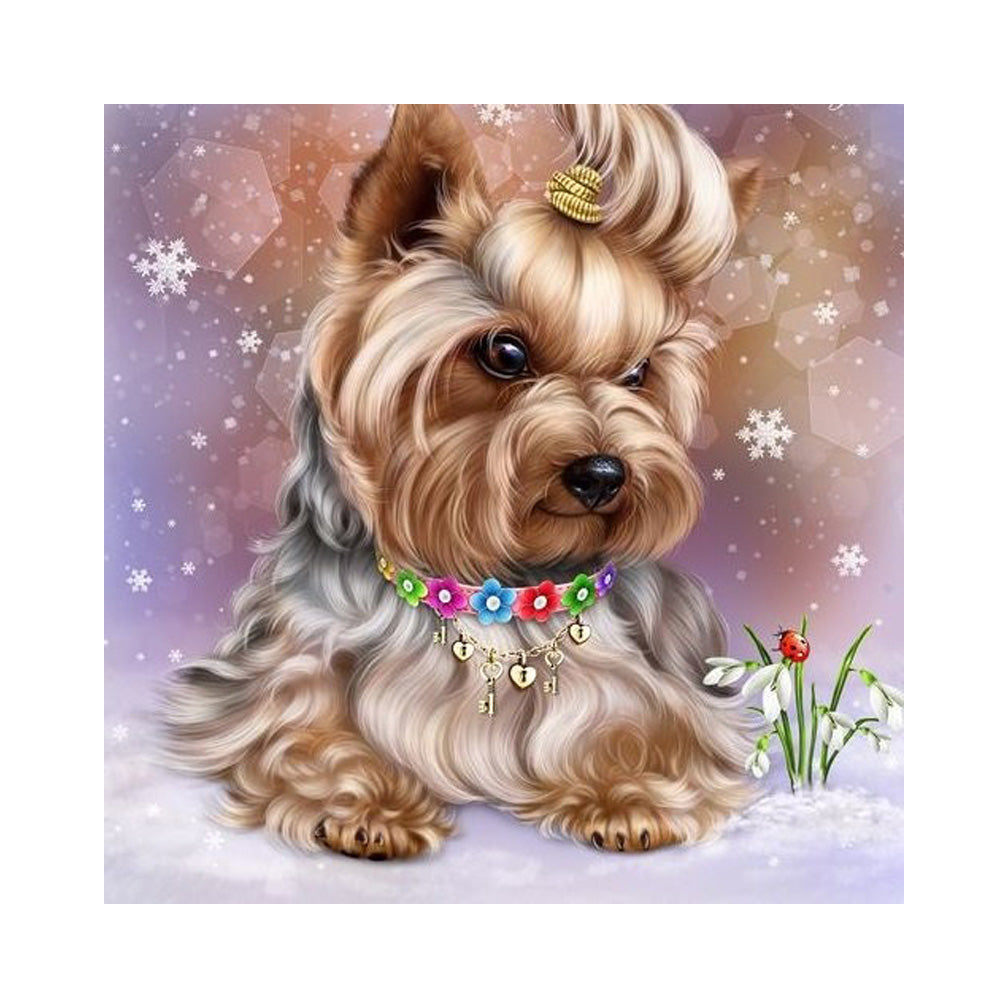 Dog - Full Round Drill Diamond Painting 30*30CM